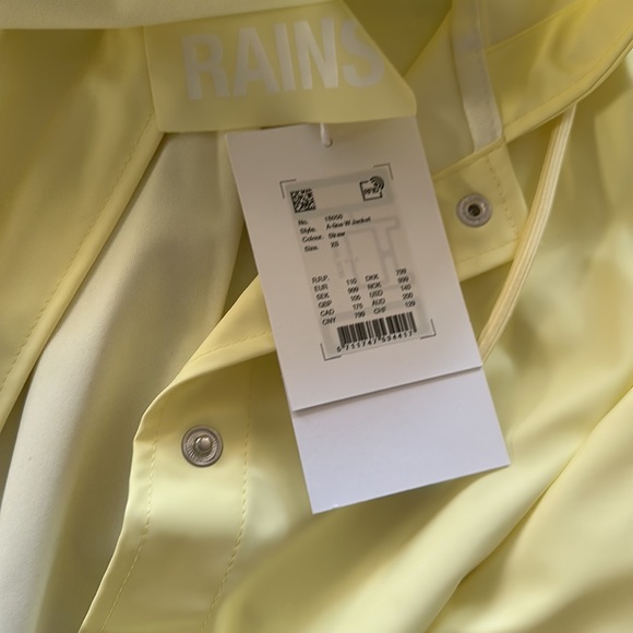 Rains A-line w jacket size xs straw new with tags - Picture 2 of 3